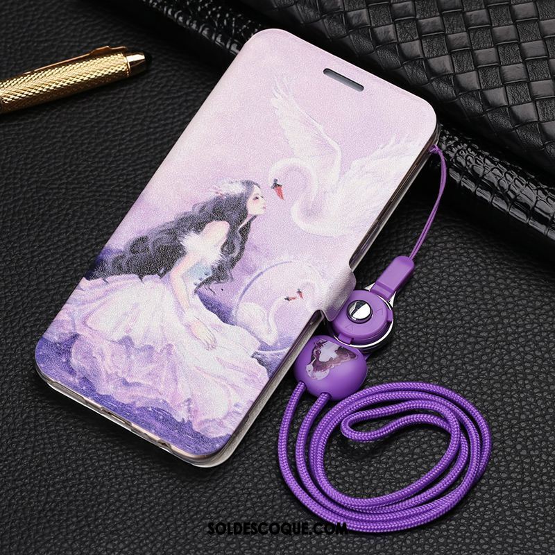 Coque Oppo F7 Violet Incassable Étui En Cuir Fluide Doux Protection Pas Cher