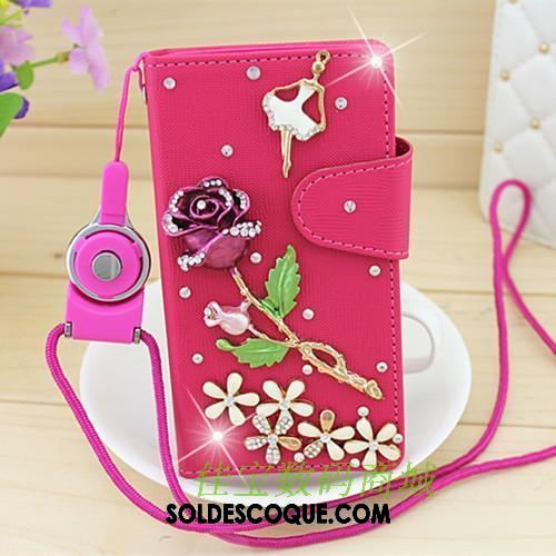 Coque Oppo F7 Youth Tout Compris Rose Ornements Suspendus Étui Portefeuilles Pas Cher