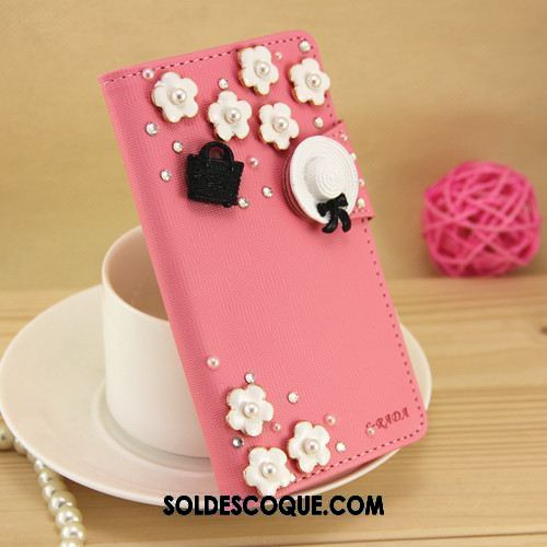 Coque Oppo F7 Youth Tout Compris Rose Ornements Suspendus Étui Portefeuilles Pas Cher