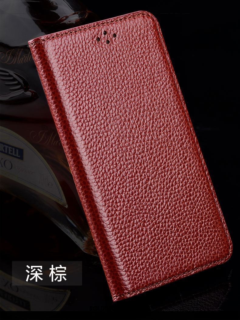 Coque Oppo F7 Youth Étui En Cuir Protection Clamshell Cuir Véritable Incassable Housse En Vente