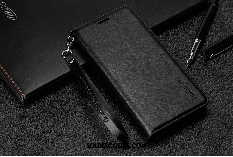 Coque Oppo F7 Étui En Cuir Clamshell Protection Noir Incassable Housse Pas Cher