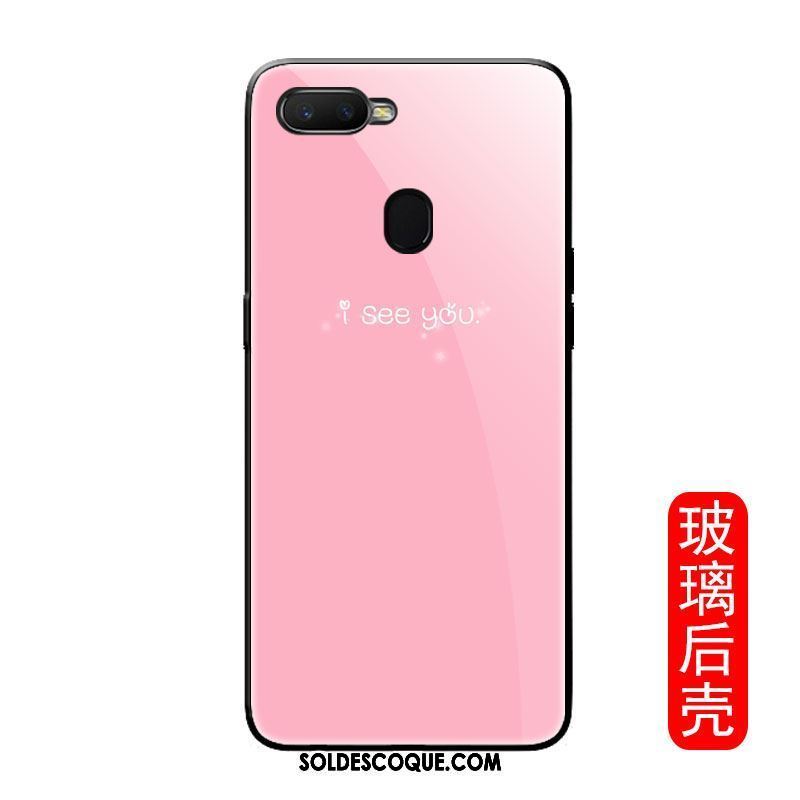 Coque Oppo F9 Créatif Rose Personnalité Tout Compris Verre Pas Cher