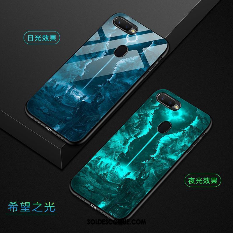 Coque Oppo F9 Mode Lumineuses Téléphone Portable Verre Étui En Vente