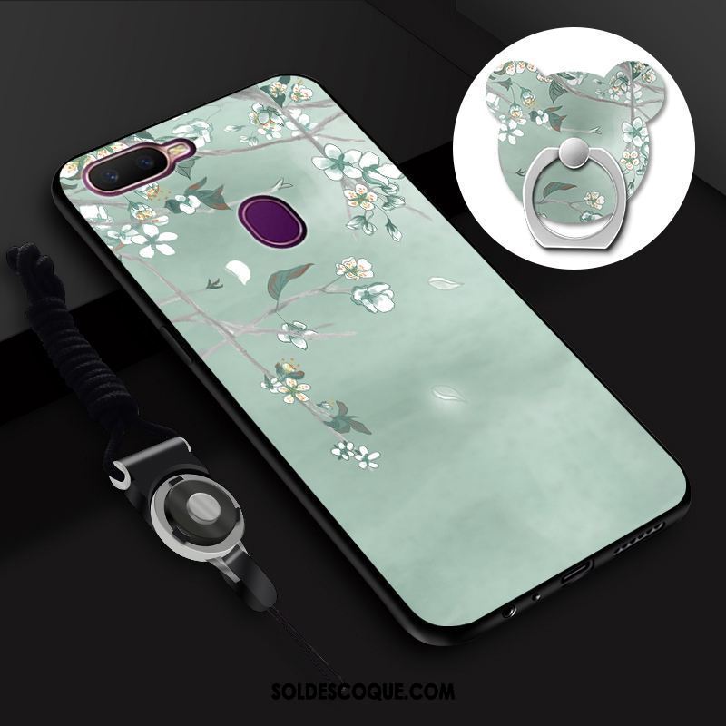 Coque Oppo F9 Peinture Charmant Membrane Étui Tempérer Pas Cher