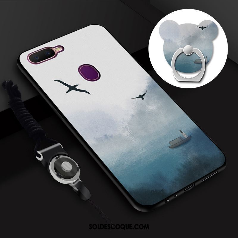 Coque Oppo F9 Peinture Charmant Membrane Étui Tempérer Pas Cher