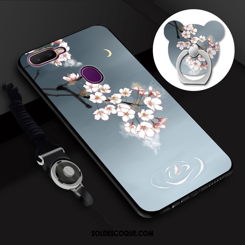 Coque Oppo F9 Peinture Charmant Membrane Étui Tempérer Pas Cher