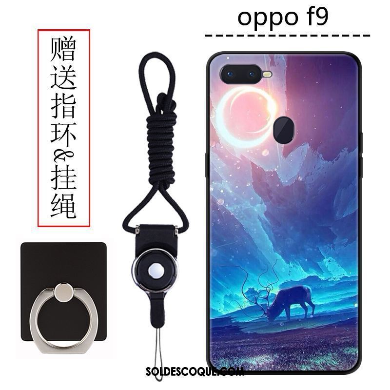 Coque Oppo F9 Personnalité Téléphone Portable Incassable Vert Marque De Tendance Housse En Vente