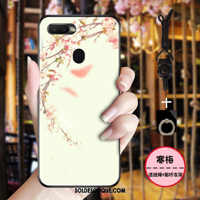 Coque Oppo F9 Starry Délavé En Daim Style Chinois Étui Noir Vintage En Ligne