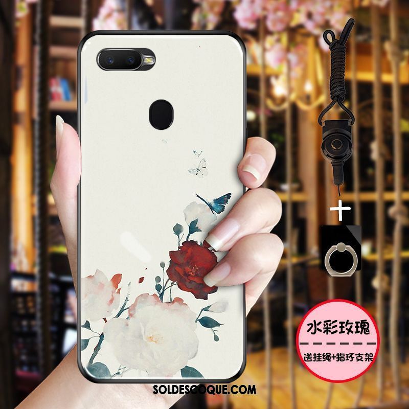 Coque Oppo F9 Starry Délavé En Daim Style Chinois Étui Noir Vintage En Ligne