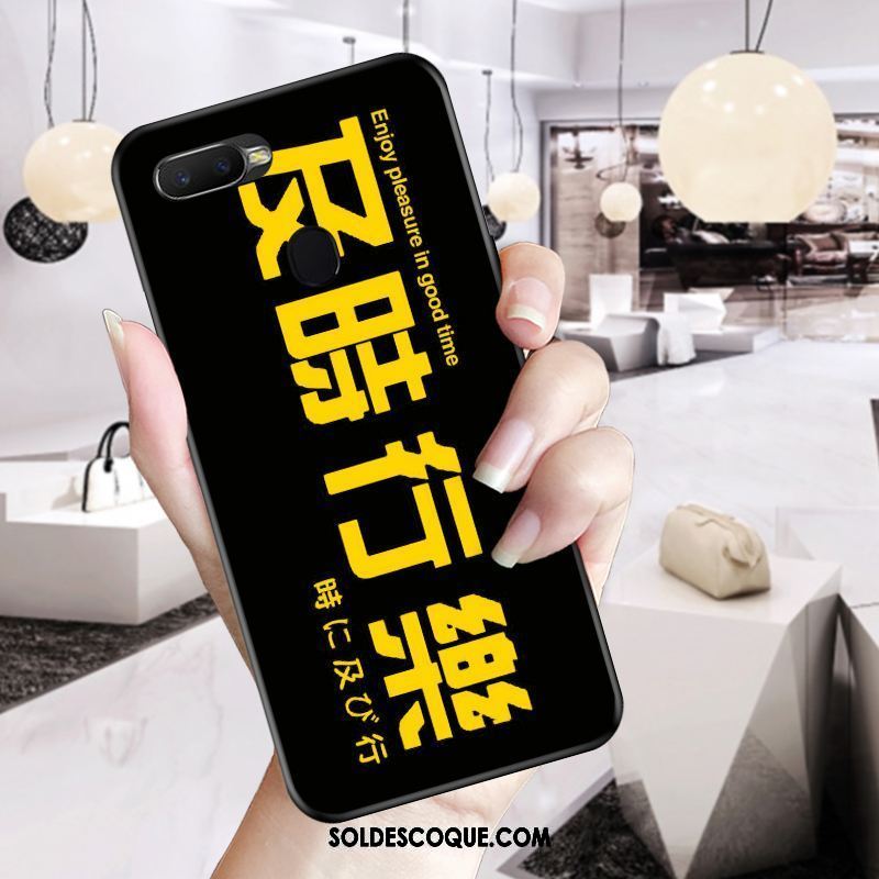 Coque Oppo F9 Starry Jaune Tout Compris Net Rouge Cœur Célébrité Pas Cher