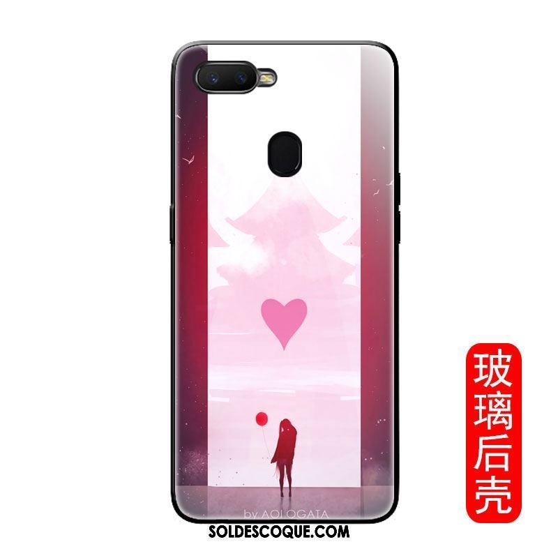 Coque Oppo F9 Starry Net Rouge Amoureux Silicone Mode Incassable Pas Cher