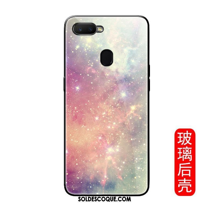 Coque Oppo F9 Starry Paysage Camouflage Verre Multicolore Silicone Pas Cher