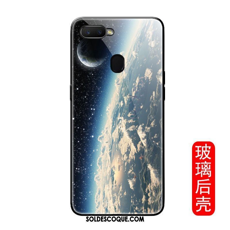 Coque Oppo F9 Starry Paysage Camouflage Verre Multicolore Silicone Pas Cher