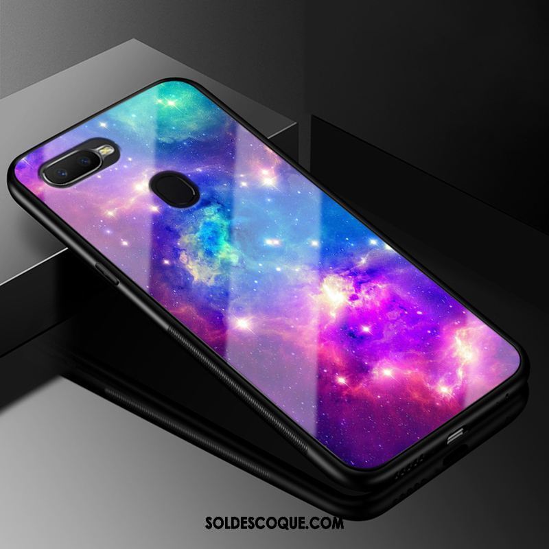 Coque Oppo F9 Starry Silicone Noir Tendance Téléphone Portable Amoureux Pas Cher