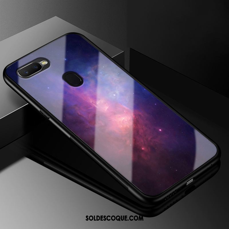 Coque Oppo F9 Starry Silicone Noir Tendance Téléphone Portable Amoureux Pas Cher