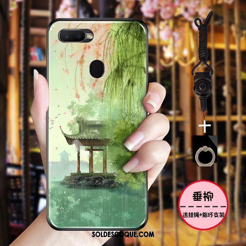 Coque Oppo F9 Starry Vintage Rose Délavé En Daim Style Chinois Tout Compris En Vente