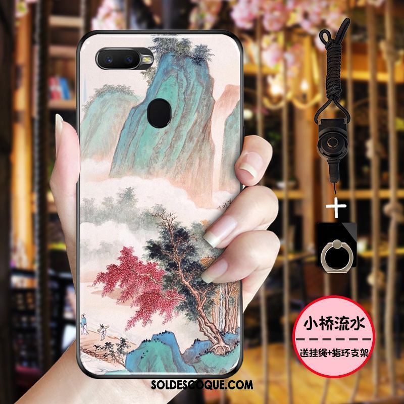 Coque Oppo F9 Starry Vintage Rose Délavé En Daim Style Chinois Tout Compris En Vente