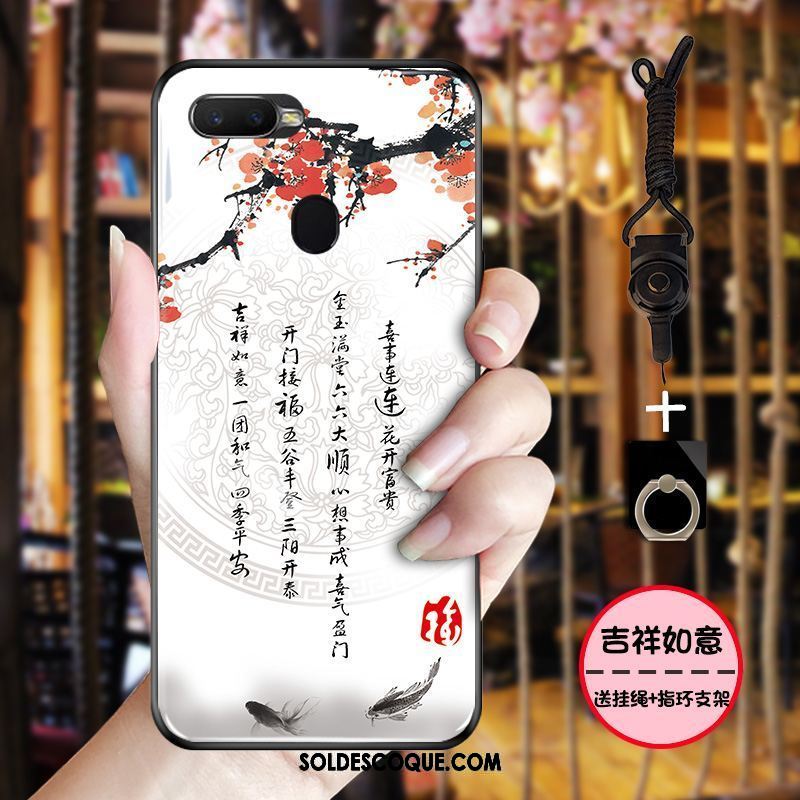 Coque Oppo F9 Starry Vintage Rose Délavé En Daim Style Chinois Tout Compris En Vente