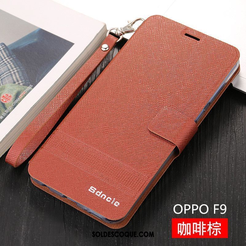 Coque Oppo F9 Tout Compris Rouge Étui Étui En Cuir Tendance En Vente