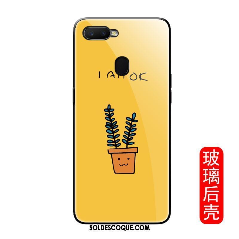 Coque Oppo F9 Vert Personnalité Créatif Verre Tendance Housse En Ligne