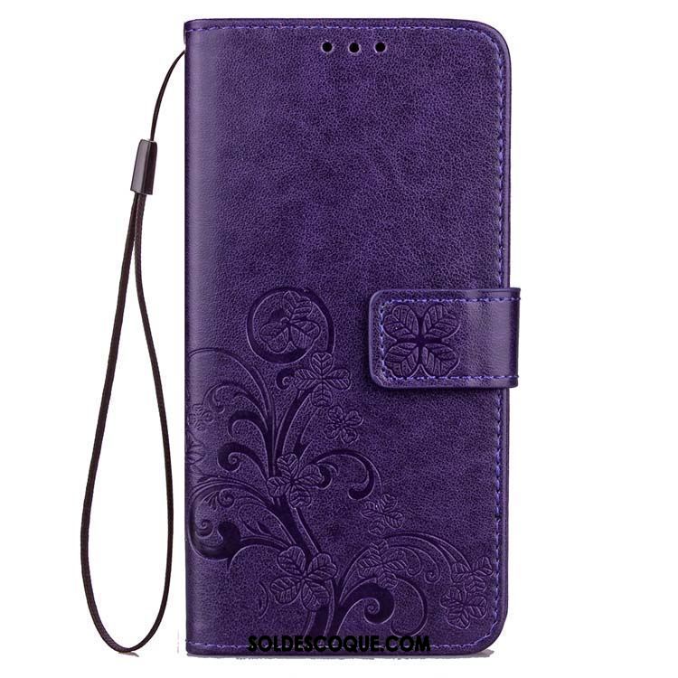 Coque Oppo F9 Étui En Cuir Incassable Bleu Protection Téléphone Portable Pas Cher