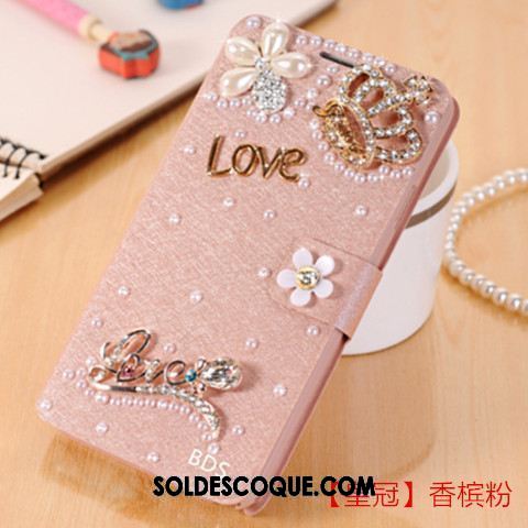 Coque Oppo F9 Étui En Cuir Personnalité Tout Compris Bleu Strass Pas Cher