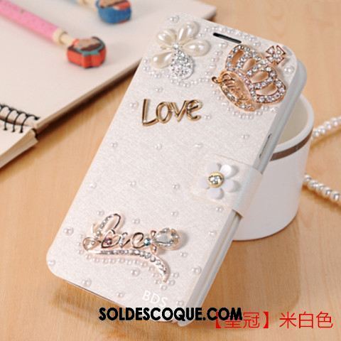 Coque Oppo F9 Étui En Cuir Personnalité Tout Compris Bleu Strass Pas Cher