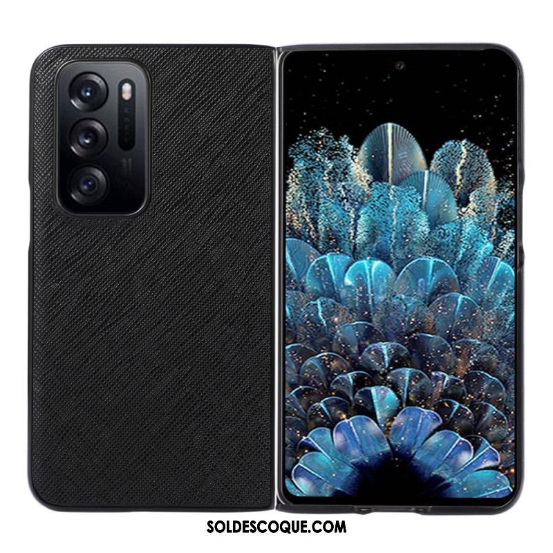 Coque Oppo Find N Cuir Véritable Texturé