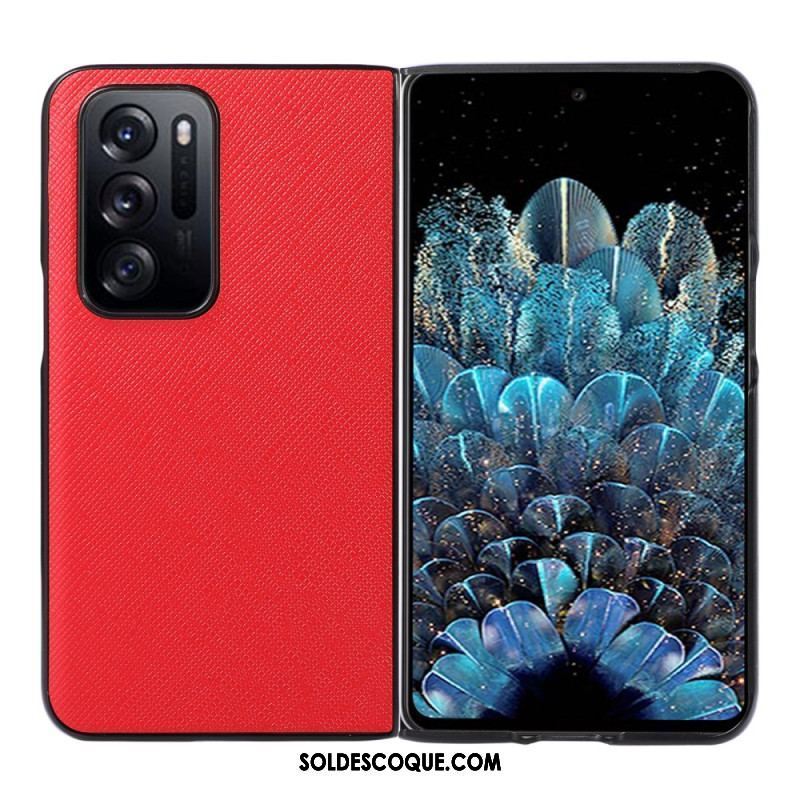 Coque Oppo Find N Cuir Véritable Texturé