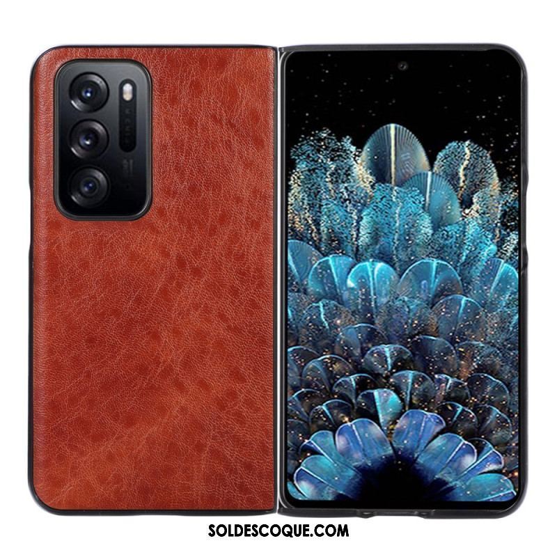 Coque Oppo Find N Design Cuir Texturé