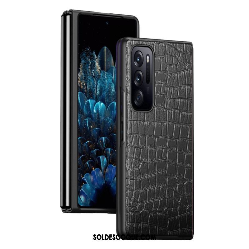 Coque Oppo Find N Effet Peau de Crocodile