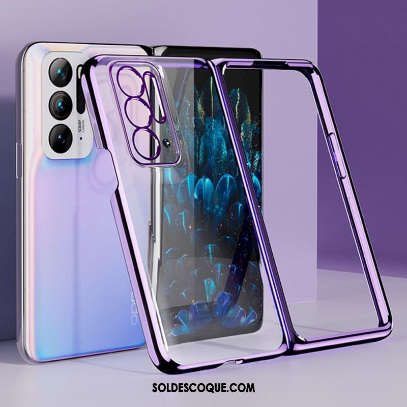 Coque Oppo Find N Transparente avec Cadre Avant Métal