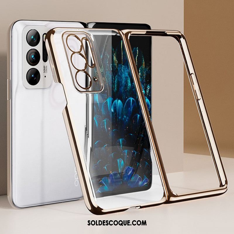 Coque Oppo Find N Transparente avec Cadre Avant Métal