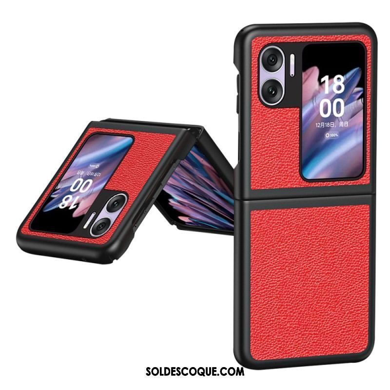 Coque Oppo Find N2 Flip Simili Cuir Litchi