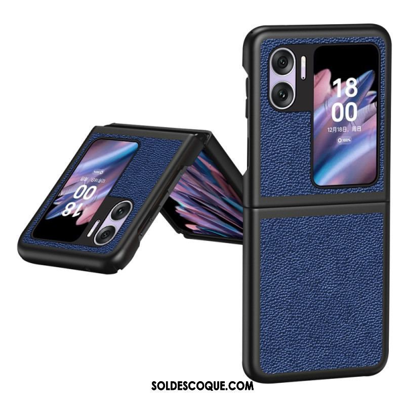 Coque Oppo Find N2 Flip Simili Cuir Litchi