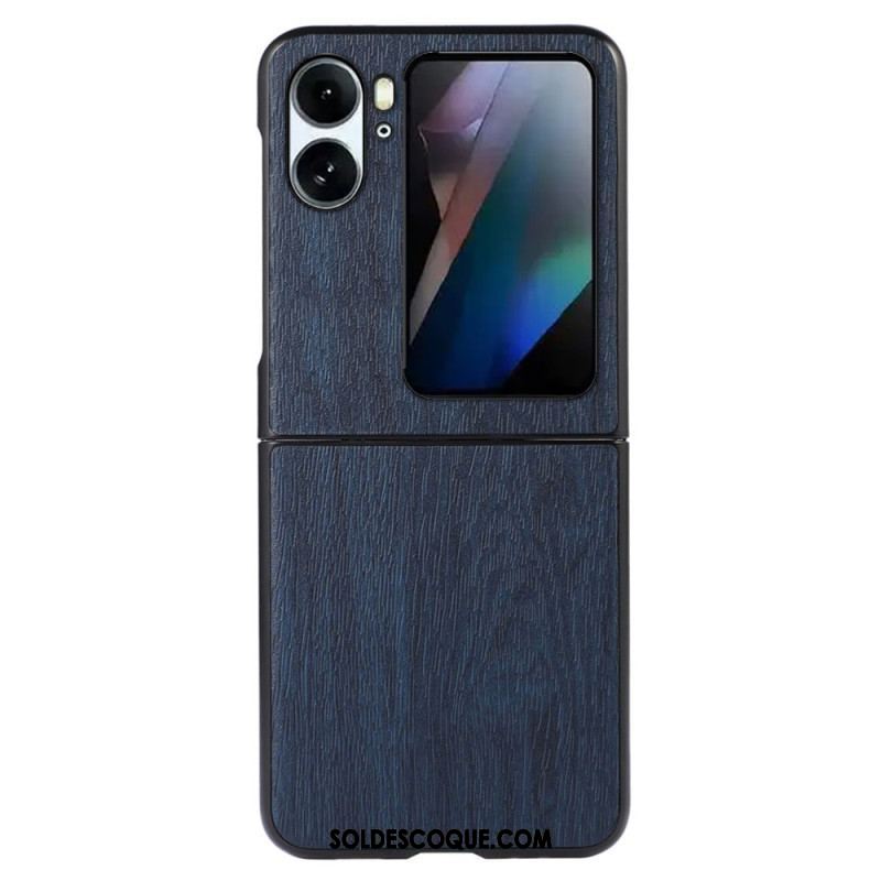 Coque Oppo Find N2 Flip Style Cuir Effet Bois