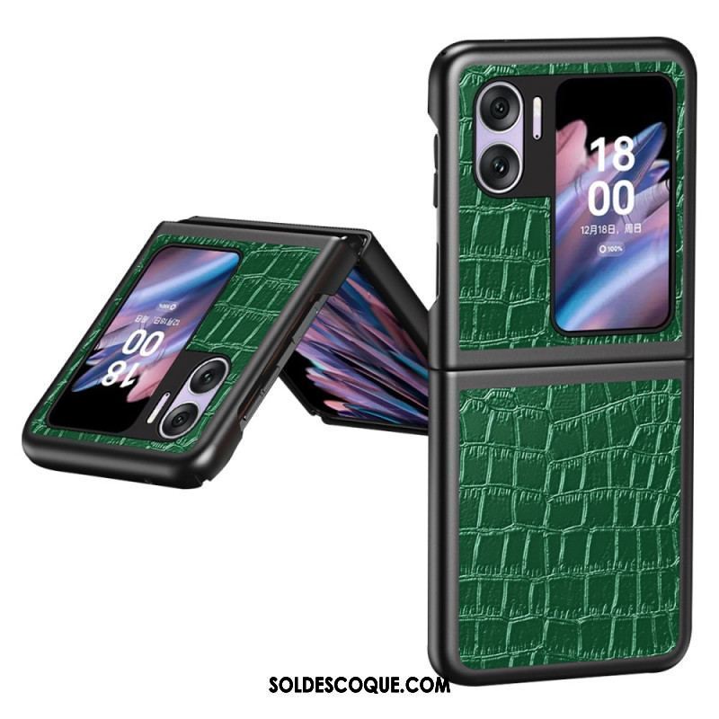 Coque Oppo Find N2 Flip Texture Crocodile