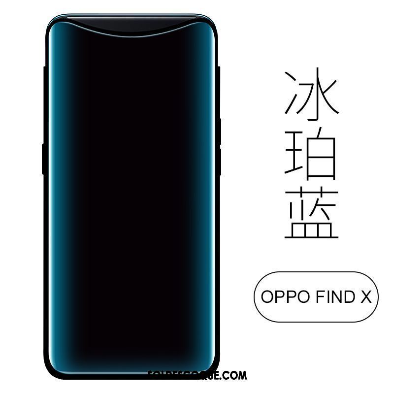 Coque Oppo Find X Bleu Tout Compris Personnalité Étui Téléphone Portable Pas Cher