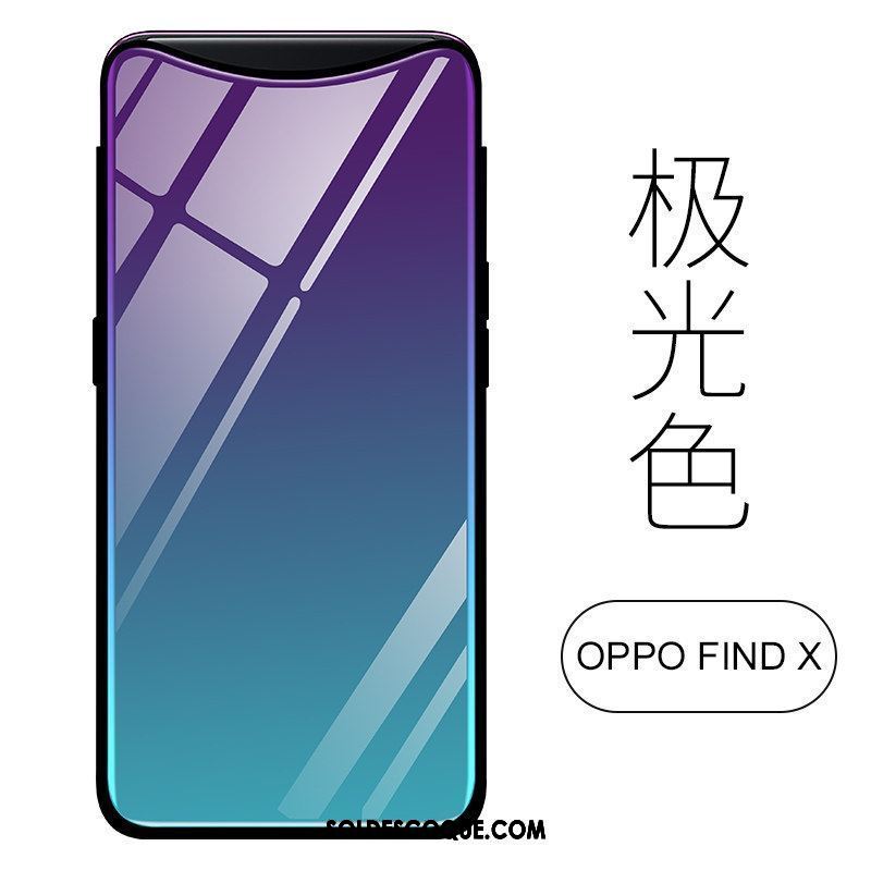 Coque Oppo Find X Bleu Tout Compris Personnalité Étui Téléphone Portable Pas Cher