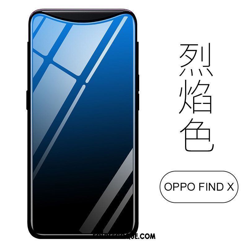 Coque Oppo Find X Bleu Tout Compris Personnalité Étui Téléphone Portable Pas Cher