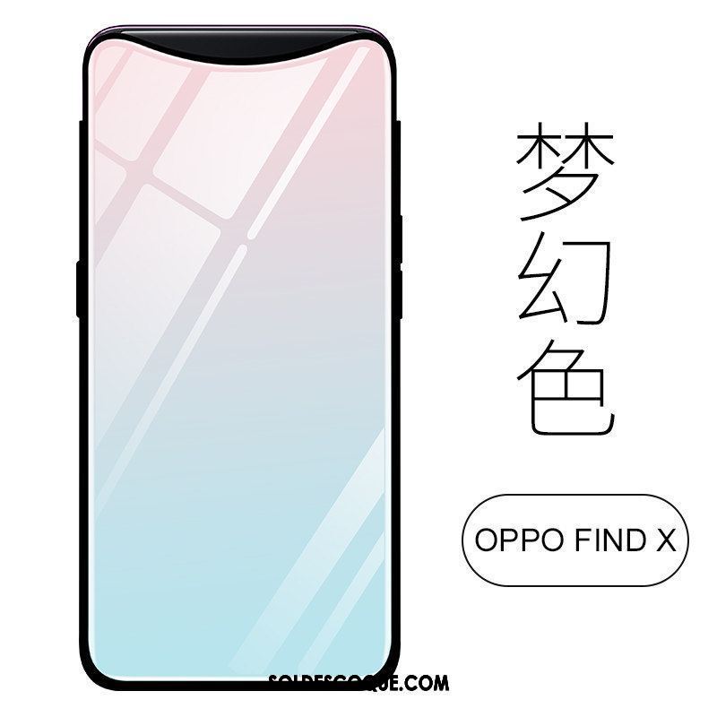 Coque Oppo Find X Bleu Tout Compris Personnalité Étui Téléphone Portable Pas Cher