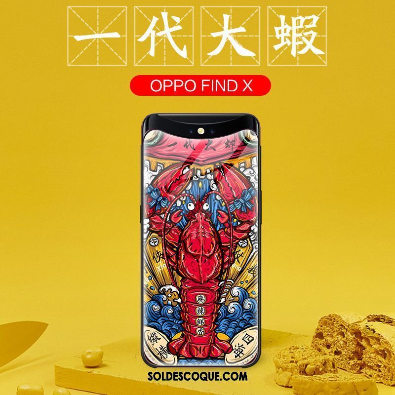 Coque Oppo Find X Charmant Net Rouge Délavé En Daim Silicone Protection En Ligne