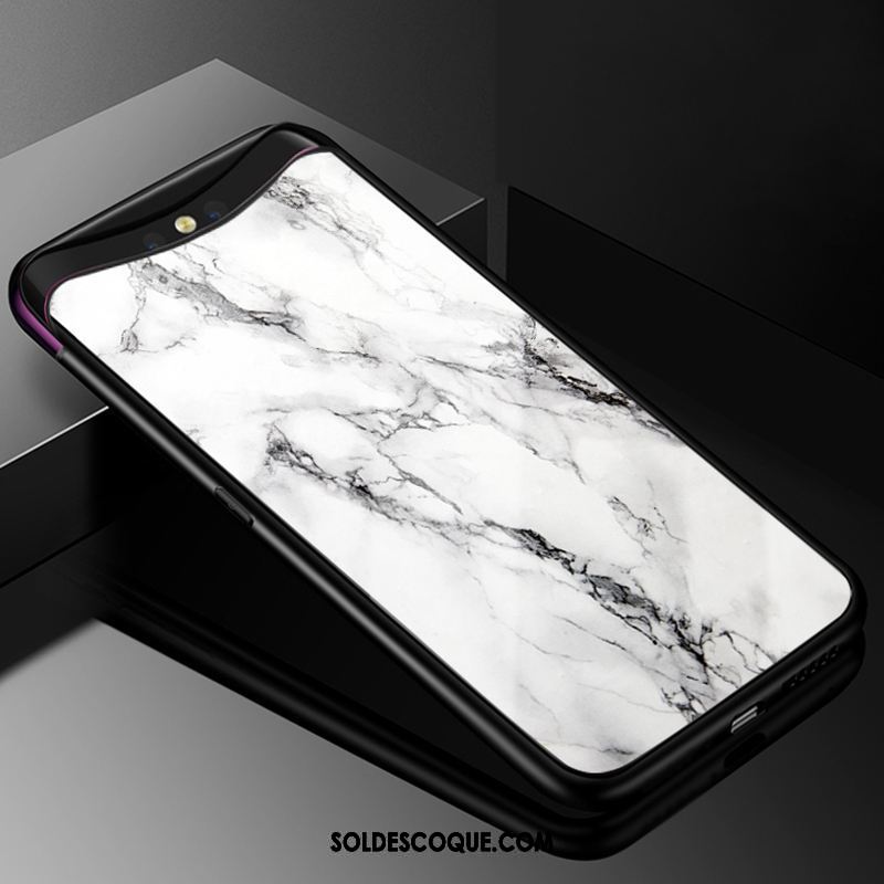 Coque Oppo Find X Dessin Animé Créatif Fluide Doux Bleu Marin Bordure En Vente