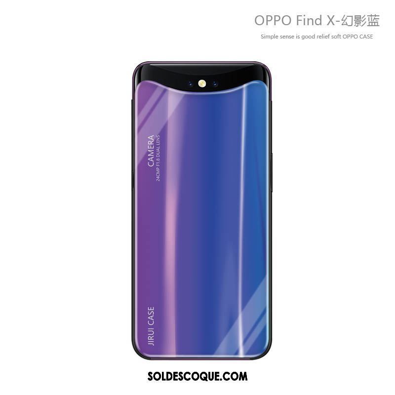 Coque Oppo Find X Incassable Téléphone Portable Étui Verre Silicone Pas Cher