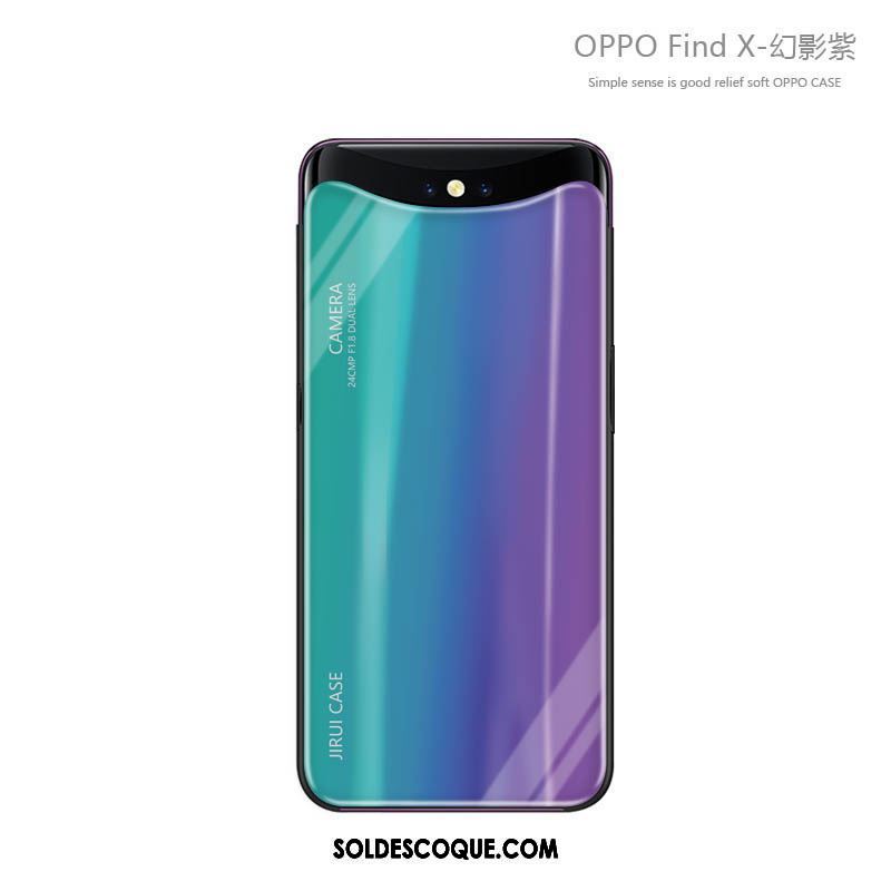 Coque Oppo Find X Incassable Téléphone Portable Étui Verre Silicone Pas Cher