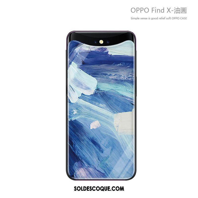 Coque Oppo Find X Incassable Téléphone Portable Étui Verre Silicone Pas Cher