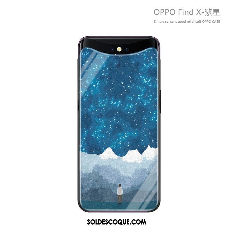 Coque Oppo Find X Incassable Téléphone Portable Étui Verre Silicone Pas Cher