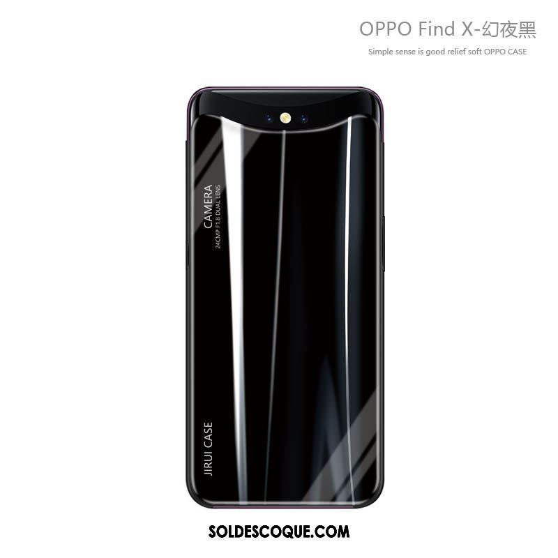 Coque Oppo Find X Incassable Téléphone Portable Étui Verre Silicone Pas Cher