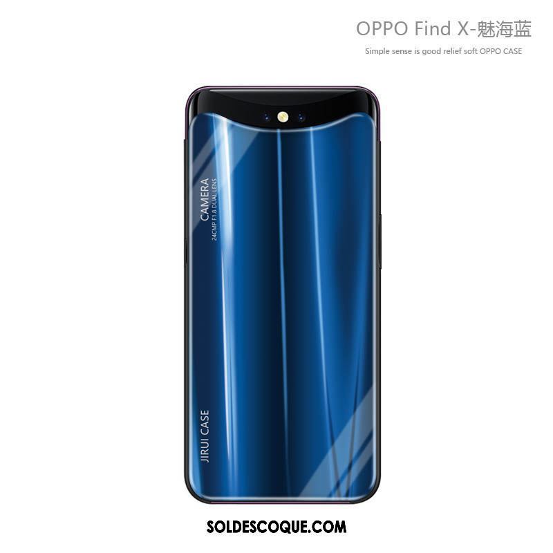 Coque Oppo Find X Incassable Téléphone Portable Étui Verre Silicone Pas Cher