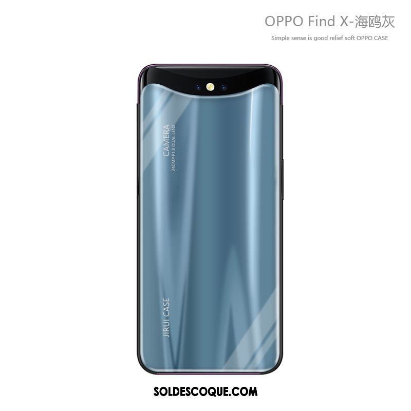 Coque Oppo Find X Incassable Téléphone Portable Étui Verre Silicone Pas Cher